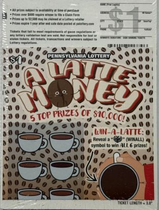 Picture of Full Pack of $1 Lottery Scratch Offs #7