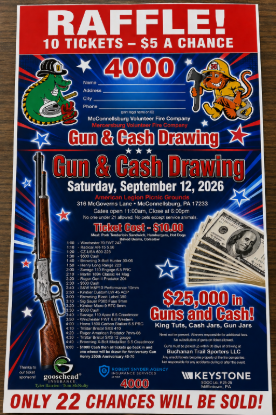 Picture of MMPW Co 9 & McConnellsburg Co 56 Gun & Cash Drawing Ticket Pack of 10 tickets #4