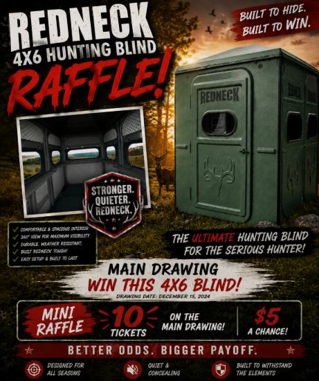 Picture of Mini Raffle 10 tickets on the Main Redneck Hunting Blind