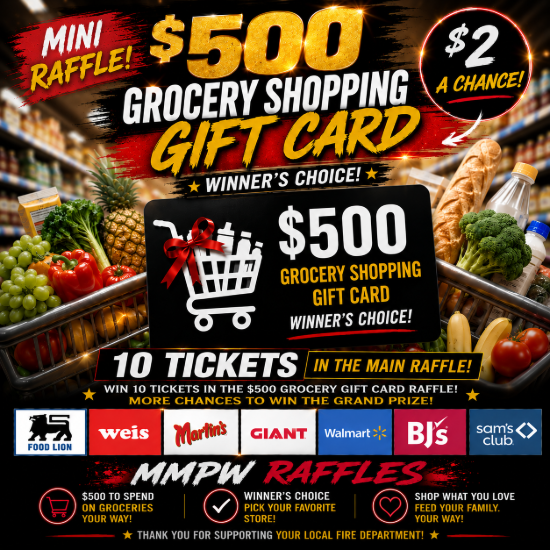 Picture of Mini Raffle 10 Tickets on the Main $500 Grocery Gift Card Raffle