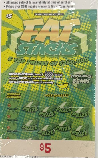 Picture of Full Pack of $5 Lottery Scratch Offs #12