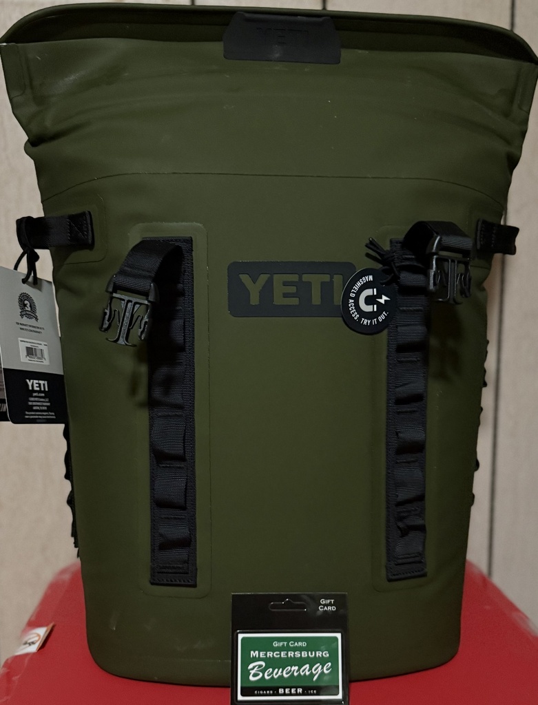 Yeti Backpack Cooler & $100 Mercersburg Beverage GC