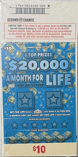 Full Pack of $10 Lottery Scratch Offs